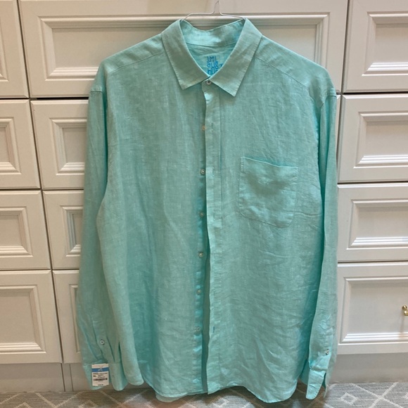 NWT Men’s linen J McLaughlin shirt - Picture 1 of 5